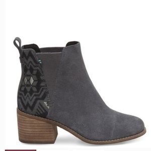Toms Esme boot, jacquard forged iron Grey sz 10